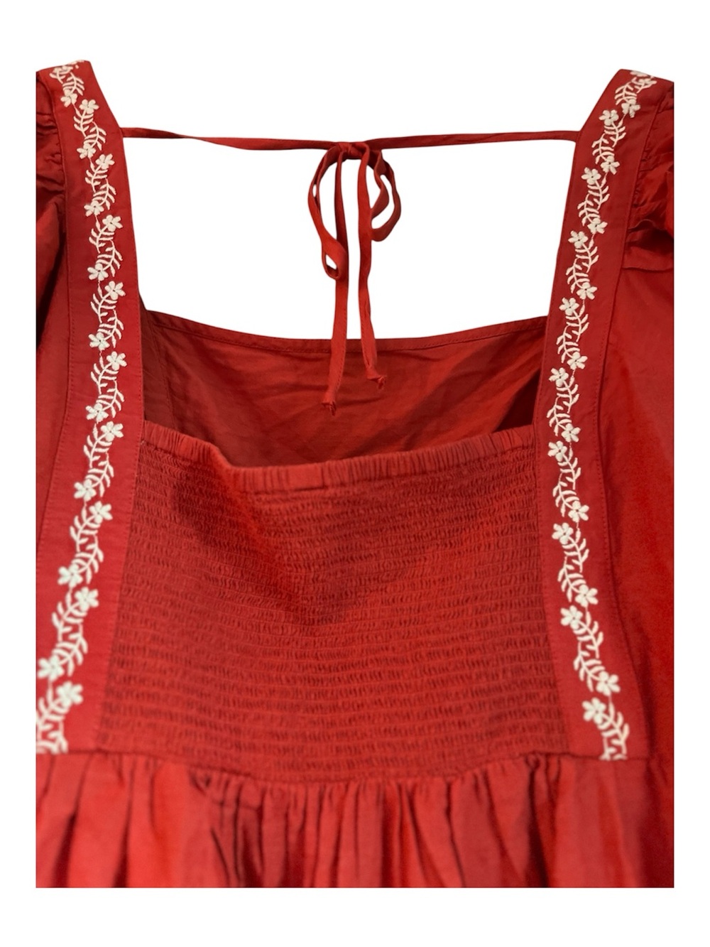 Old Navy Red Embroidered Peasant Tunic Top Size 4X Plus Size Fashion - Picture 5 of 8